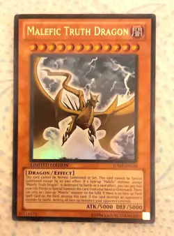 Yu-Gi-Oh! JUMP-EN048 Malefic Truth Dragon Ultra Rare Limited Edition - Image 1