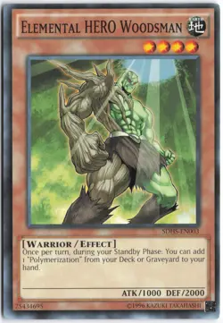 Yugioh - Elemental HERO Woodsman SDHS-EN003 Unlimited - Structure Deck: HERO Str - Image 1