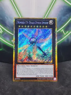 Yugioh Number C9: Chaos Dyson Sphere PGLD-EN022 Gold Secret Rare NM - Image 1
