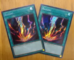X2 Yu-Gi-Oh Raigeki Secret Rare RA05-EN110 1st Edition - Image 1