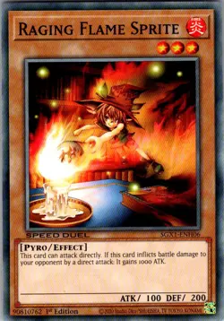 Raging Flame Sprite Speed Duel GX: Duel Academy Box 1st Edition Yu-Gi-Oh NM - Image 1