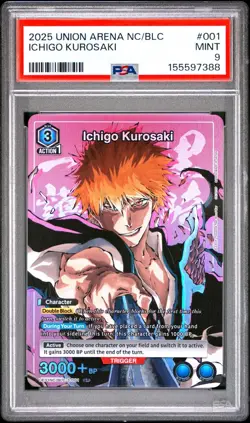 2025 BLC-3-001 Ichigo Kurosaki Union Arena Bleach PSA 9 Mint - Image 1