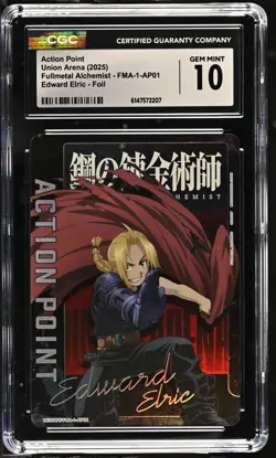 Union Arena GRADED Edward Elric FMA Action Point Foil 10 CGC ENGLISH - Image 1