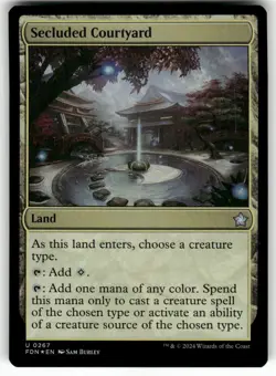 Secluded Courtyard #267 (Foil) (NM) Foundations FDN Magic MTG - Image 1