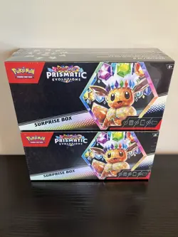 Pokemon TCG Prismatic Evolutions Surprise Box 8 Packs Brand New Sealed Lot of 2 - Image 1