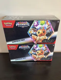 Pokemon TCG Prismatic Evolutions Surprise Box 8 Packs Brand New Sealed Lot of 2 - Image 2