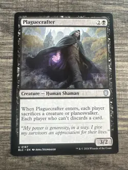 Plaguecrafter 0187 Uncommon Bloomburrow Commander MTG Near Mint - Image 1