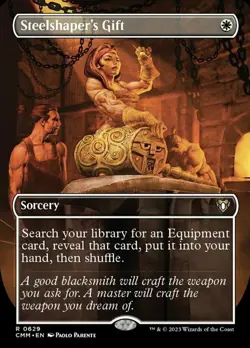 [1x] Steelshaper's Gift - Borderless Near Mint, English Commander Masters Extras - Image 1