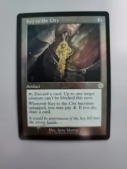 MTG Key to the City The Brothers' War Foil Retro Rare - Image 1