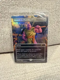 Swords to Plowshares (Borderless) (Magazine Insert) Media Promos Foil Sealed - Image 1