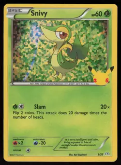 Snivy - 5/25 Promo McDonald's 25th Anniversary Promos 005/025 NM Holo - Image 1