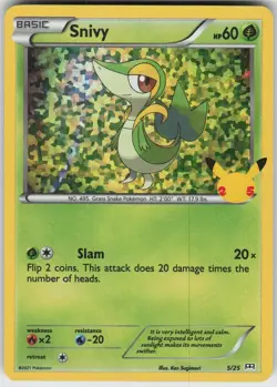 Played Holo Snivy - 5/25 005/025 McDonald's 25th Anniversary Promos Promo - Image 1