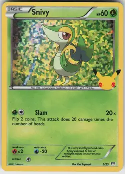 Played Holo Snivy - 5/25 005/025 McDonald's 25th Anniversary Promos Promo - Image 1