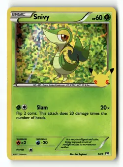 Pokemon Card Snivy - 5/25 Holo LP McDonald's 25th Anniversary Promos 005/025 - Image 1