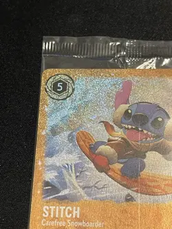 Stitch - Carefree Snowboarder 42 Disney Lorcana Promo Cards Holo Sealed - Image 3