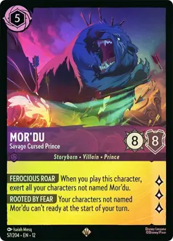 Cold Foil MOR'DU SAVAGE CURSED PRINCE 1x Rare Disney Lorcana NM - Image 1