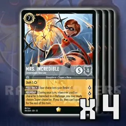Mrs. Incredible Determined 195/204 x4 Legendary Wilds Unknown Disney Lorcana - Image 1
