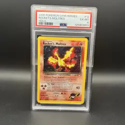 2000 Pokemon Gym Heros Rockets Moltres HOLO 12/132 PSA 6 #12 - Image 1