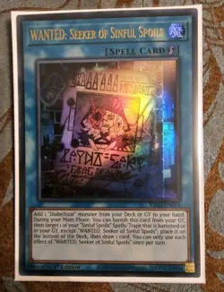 YUGIOH WANTED: SEEKER OF SINFUL SPOILS ULTRA RARE - Image 1