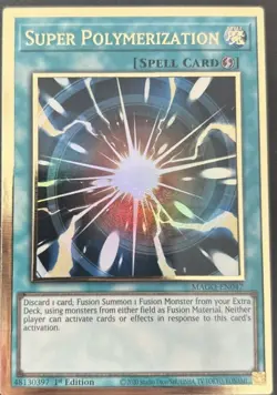 Yugioh Super Polymerization Spell MAGO-EN047 Maximum Gold 1st Ed EN 2020 - Image 1
