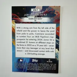 2024 Topps Cosmic Chrome - Stars in the Night Junior Caminero #STN-7 (RC) - Image 2
