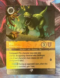 Epic REX - PROTECTIVE DINOSAUR Disney Lorcana Wilds Unknown 206/204 - Image 1