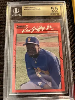 1990 Donruss - Ken Griffey Jr #365 . After Inc in the Copyright on Back - Image 1