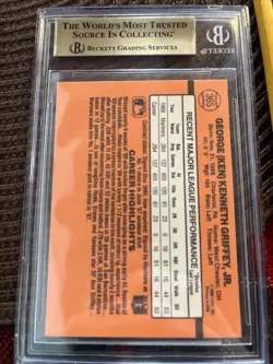 1990 Donruss - Ken Griffey Jr #365 . After Inc in the Copyright on Back - Image 2
