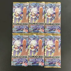 6 Pack One Piece Card Game EB-04 Box / Pack EGGHEAD CRISIS Japanese New Bandai - Image 1