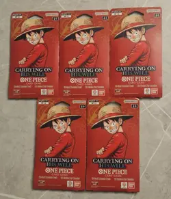 Bandai One Piece OP-13 Carrying On His Will English Lot Of 5 Sealed Booster Pack - Image 1