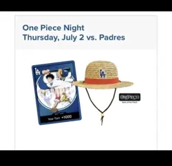 LA Dodgers One Piece Luffy Promo Card Set / Straw Hat 2026 - PRESALE 7/2 - Image 1