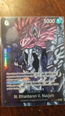 One Piece TCG St. Ethanbaron v. Nusjuro Alt Art White Text, OP13-080 - Image 1