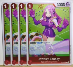 X4 Jewelry Bonney ST21-004 Playset One Piece TCG Gear 5 EX Deck Foil - Image 1