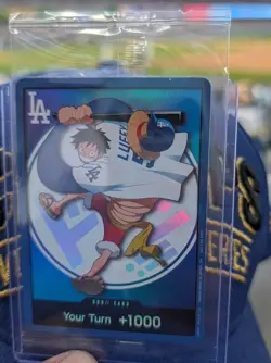2026 ONE PIECE LOS ANGELES DODGERS MONKEY D LUFFY CARD PROMO 7/2/26 - Image 1