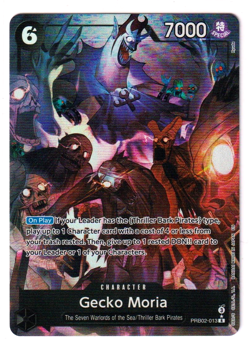 One Piece TCG Gecko Moria PRB02-013 R Alt Art Foil Mint - Image 1