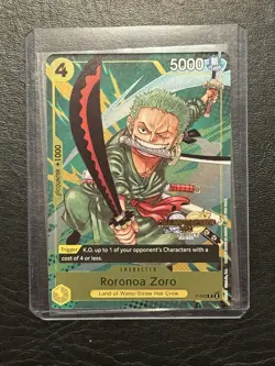 One Piece Roronoa Zoro Championship Event Pack 2024 CS Stamp English Promo P-042 - Image 1