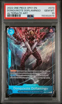 2022 ONE PIECE ROMANCE DAWN OP01-073 (DONQUIXOTE DOFLAMINGO) ALT ART PSA 10 💎 - Image 1