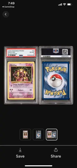 2000 POKEMON PROMO MEWTWO BLACK STAR,, #14 EX-MT, PSA 6 - Image 1