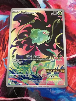 Pokemon TCG Bulbasaur 133/132 Secret Rare Mega Evolution Set Stamped - Image 1