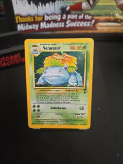 Venusaur 18/130 Holo Rare Base Set 2 WOTC Pokemon Card HP Vintage - Image 1