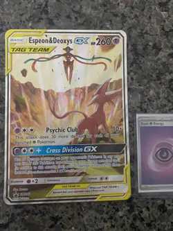 Espeon & Deoxys GX Oversized - (SM Black Star Promo) SM240 Jumbo Cards Holo - Image 1