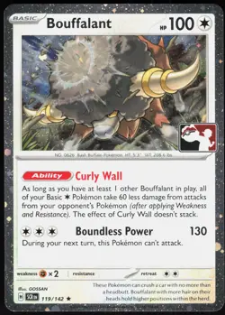Bouffalant 119/142 Prize Pack Series Cards - Holo Pokemon NM/M (Rare) - Image 1