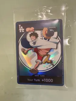 ONE PIECE X DODGERS PROMO MONKEY D LUFFY DON CARD - CARD ONLY -SGA - Image 1