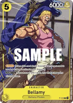 Bellamy (Pirates Party Vol. 4) English (YELLOW) P-039 card One Piece CCG - Image 1