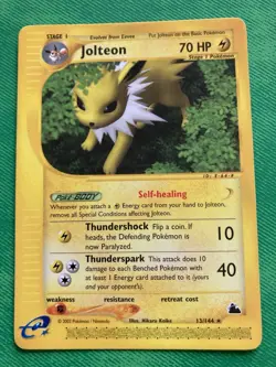 Jolteon 13/144 Skyridge 2003 eSeries Non Holo Rare Pokemon TCG - Image 1