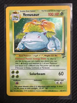 Pokemon Venusaur Trading Card Game Base Set 18/130 Rare Holofoil - Image 1