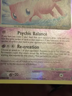 Pokemon Mew (15/132) - Secret Wonders REVERSE HOLO CARD - Image 5