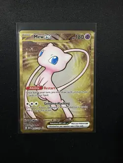 Pokemon TCG Mew ex 205/165 Scarlet & Violet 151 Ultra Rare Metal Card - Image 1