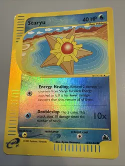 Pokemon Card - Staryu Skyridge 103/144 Reverse Holo Vintage - Image 1