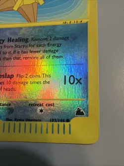 Pokemon Card - Staryu Skyridge 103/144 Reverse Holo Vintage - Image 4